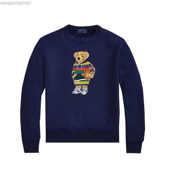 Moletons masculinos moletom EUA pulôver cartoon urso sportswear designer polos suéter masculino estampado algodão manga longa nova cor casual contraste grande9jik