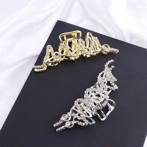 Acessórios de cabelo Senhoras Grandes Barrettes Irregular Diamante Strass Pin Crab Clip Estilo Coreano Garra