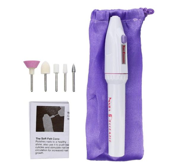 Profissional elétrica manicure arquivo de arte do prego broca arte salão manicure caneta ferramenta 5bitsset polonês pés cuidados produto j17187264478