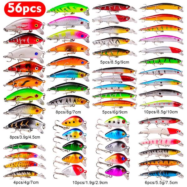 Köder Köder 1Set Almighty Mixed Angelköder Köder Set Wobbler Crankbaits Swimbait Minnow Hard Baits Spiners Karpfenangelgerät 230403