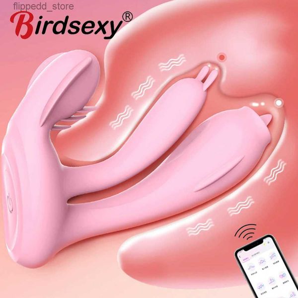 Diğer Masaj Ürünleri Kablosuz Bluetooth Dildo Vibratör Kadınlar Uygulama Uzaktan Kumanda Giyim Titreşimli Külot Yetişkinler Kadın Klitim Mastürbasyon Seks Oyuncakları Q231104