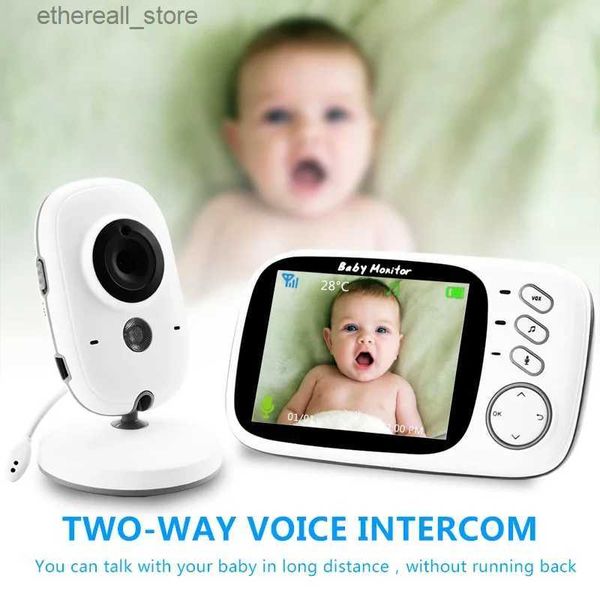 Baby monitor VB603 2.4G Wireless Video Baby Monitor 3.2 pollici Audio a 2 vie Visione notturna Babysitter Protezione di sicurezza Telecamere di sorveglianza Q231104