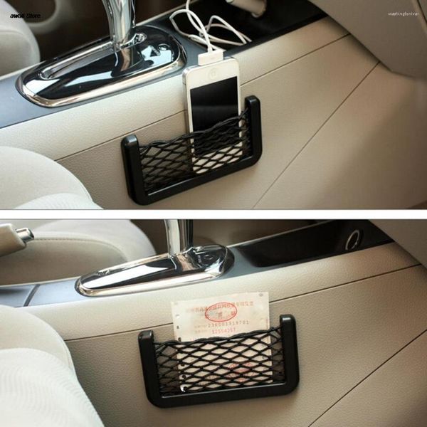 Organizer per auto Borsa a tracolla per trasporto Veicolo Rete di nylon resistente Tasca per cellulare Porta cellulare Accessori per auto