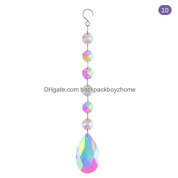 Decorações de jardim Crystal Prism suncatcher pendurando janela pingente de arco -íris