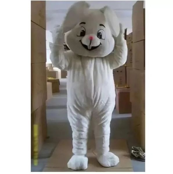 Halloween bonito coelho branco mascote traje dos desenhos animados anime tema personagem natal carnaval festa fantasia trajes adulto outfit