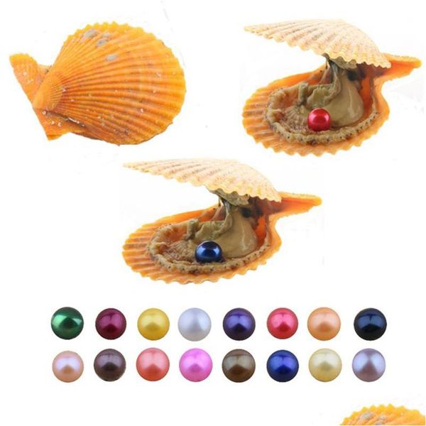 Perla Nuova perla di acqua di mare rossa con grado naturale 6-7 mm Mticolor Rotonda Divertimento per feste Amici e bambini Regalo speciale Consegna di gioielli Lo Dhvq6