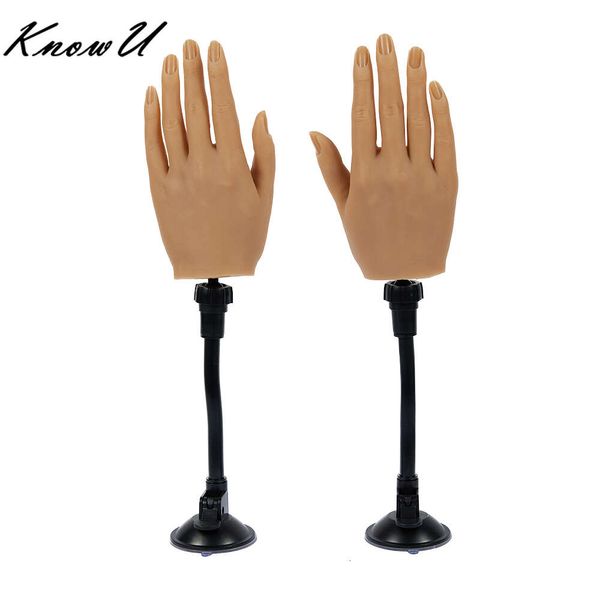Костюмы комбинезона, тренировочная модель руки с зажимом, гибкий силиконовый манекен с текстурой кожи, дизайн ногтей, тренировочный маникюр