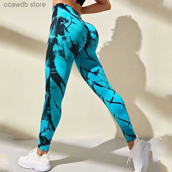 Damen-Leggings, Damen-Batikhose, schnell trocknend, eng, hohe Taille, Semaless-3D-Druck-Leggings, Hüftheben, Laufen, Outdoor-Fitnesshose, T231104