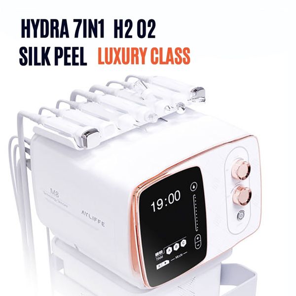 Trending Desktop 7 in 1 Mikrodermabrasion Bubble Clean Aqua Jet Skin Hydrating Oil Remove Whitening Ultrasound Plasma Collagen Regeneration Equipment