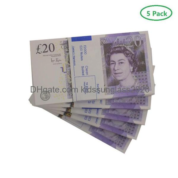 Novità Giochi Prop Gioco Soldi Copia Sterline britanniche Gbp 100 50 Note Extra Bank Strap Film Gioca a Fake Casino Po Booth per TV Music Video25 DhsvgPJ6Q