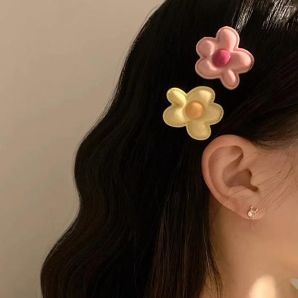 Accessori per capelli Ragazze graziose clip laterali Piccola clip super fiore Copricapo Frangia per bambini