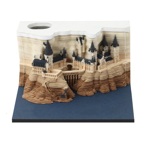 Bomboniera Omoshiroi Block Notebook 3D Novità Famious Movie Building Harry Design Year Regalo di Natale 230404