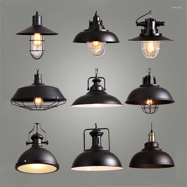 Lâmpadas pendentes de estilo industrial Lâmpadas retrô vintage penduradas com E27 LED BULB Dormitorio Dinning Room Kitchen Bar