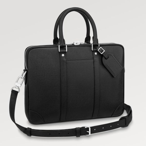 Bolsa funcional elegante bolsa maleta masculina logotipo clássico design de couro bolsa para laptop de 13 polegadas