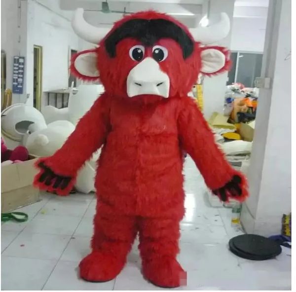 2024 desconto vermelho pelúcia fursuit mascote traje dos desenhos animados anime tema personagem natal carnaval festa fantasia trajes adultos tamanho