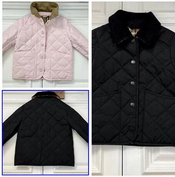 2023Gaoding Abbigliamento per bambini Abbigliamento per bambini e ragazzi Giacca da ragazzo firmata Caldo e cotone Cappotto rosa per bambina Set stile britannico 100-160 cm