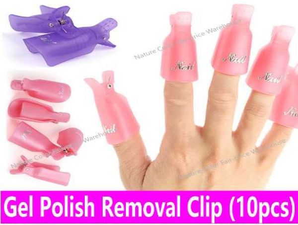 10 stks 1 set Nagellak Remover Clips Gel Polish Remover Soakoff Cap Clip UV Gel Polijstmiddelen Wrap Vegen Gereedschap Tin Folie Substitute3097064