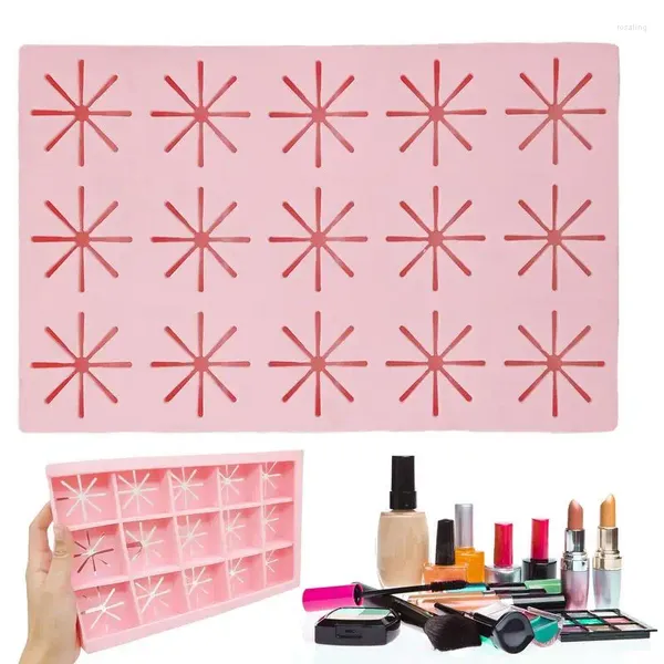 Boîtes de rangement en Silicone, étui de rouge à lèvres, organisateur de vernis à ongles, présentoir, boîte à cosmétiques, étui de maquillage pour sourcils