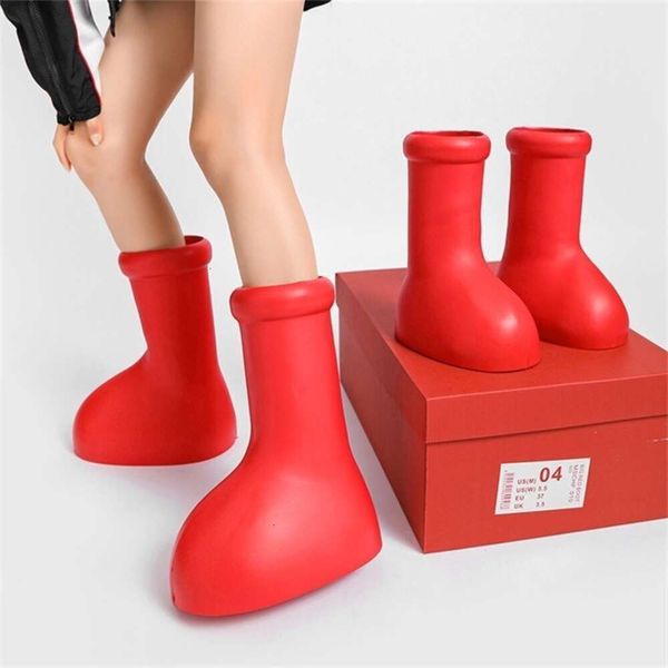 Designer-Stiefel, Stiefeletten, rote Stiefel, Eva-Gummi, Astro Boy, Holzstiefel, Anime, kreative Männer, Frauen, Regenstiefel, rote Kinder, Holzschuhe, Cartoon, niedliche Regenstiefel, Kriegsstiefel