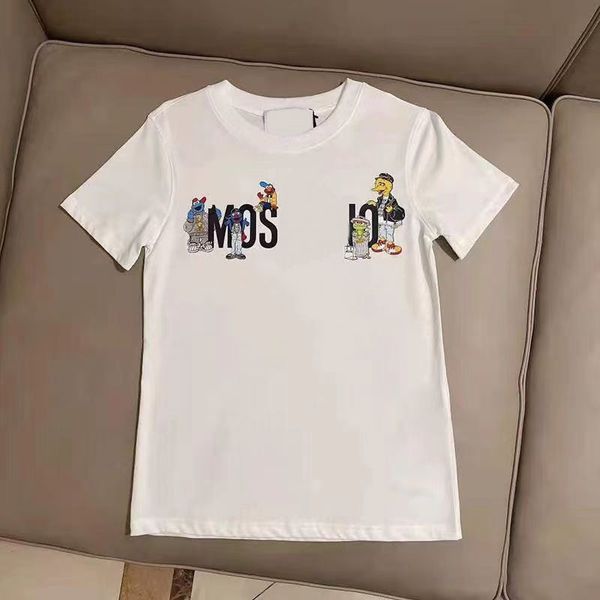 Moda charme primavera/verão novas camisetas masculinas e femininas em torno do pescoço impresso série rua sésamo algodão puro impresso solto casual camiseta manga curta