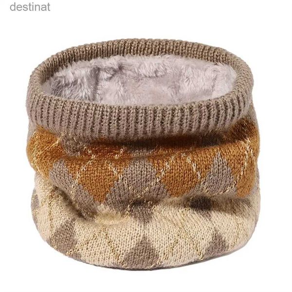 Schals Herbst Winter Verdicktes Futter Gestrickter Hals Gamasche Ski Schal Warme Halbgesichtsmaske Outdoor Casual Kältebeständiger Kragen HalswärmerL231104