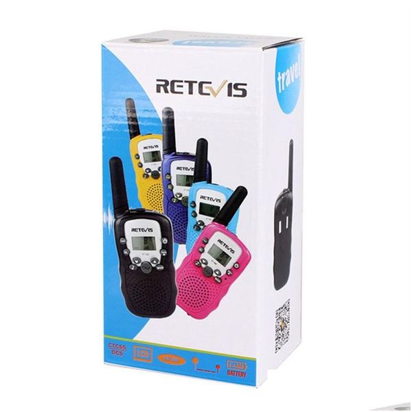 Giocattolo Walkie Talkie Una Coppia Retevis Rt-388 Mini Walkie Talkie Bambini Radio 0.5W 8/22Ch Display Lcd Amatoriale Bidirezionale Talkly Bambini Transce Dhbgm