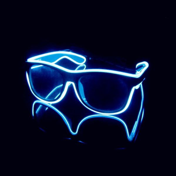 Partydekoration LED-Brille Neon blinkender Draht leuchtendes Geschenk Glow Sonnenbrille helles Licht liefert Sticks Hochzeit