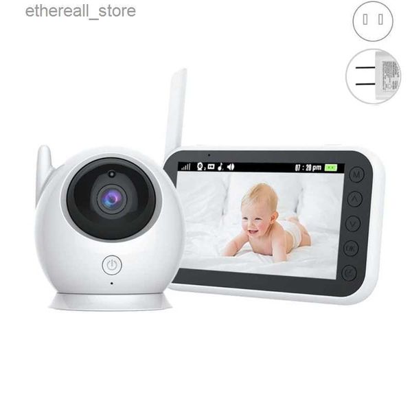 Baby monitor Baby monitor con fotocamera Conversazione bidirezionale e sensore di temperatura ambiente per la cameretta dei bambini Nuovo monitoraggio interno dell'utilità di sicurezza del bambino Q231104