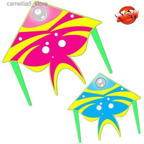 Kite Acessórios frete grátis pipa de peixe para crianças carretel jogo ao ar livre brinquedos voadores para crianças jogo de tecido praia vento papagaio ikite fábrica Q231104