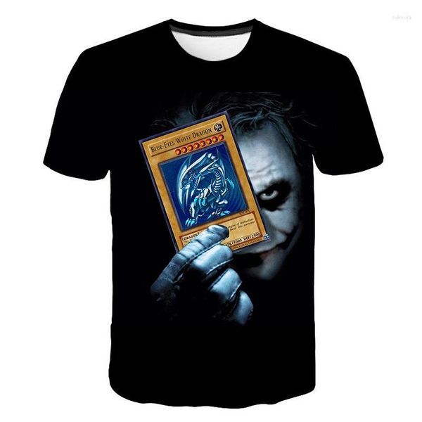 T-shirt da uomo 2023 Uomo Estate Skull Poker Stampa T-shirt da uomo a maniche corte Camicia 3D Casual Traspirante Taglie forti