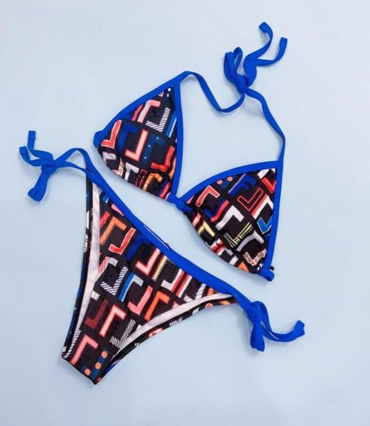 2023 gradiente di lusso tessili per la casa sexy ricamo bikini set lettere di marca costumi da bagno designer catena di metallo signore di alta qualità indietro7474696