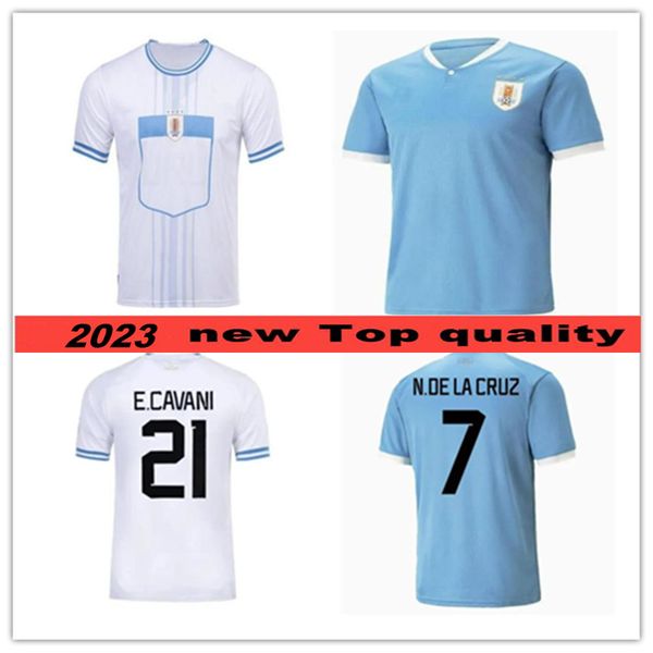 22 23 Uruguai Camisas de futebol 2023 L.suarez E.cavani F. Valverde N. Nande De La Cruz em casa fora camisas de futebol