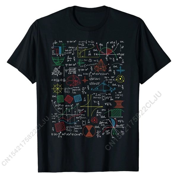 T-shirt da uomo Divertente matematica per ogni idea regalo Foglio di formule matematiche - Brand Normal Cotton Mens ops Stampato su 230404