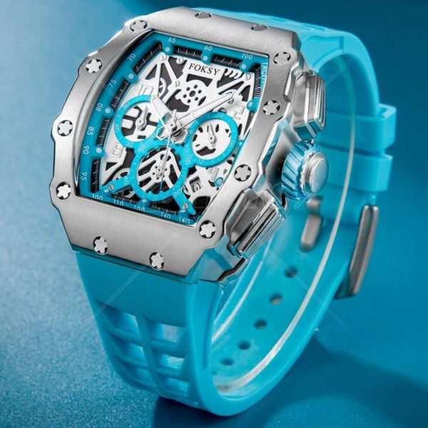 Relógios de pulso Richardmillie Titanium Watch Full Feature Quartz Waterproof Chronograph Business New Private Label Sports Clock EJ2P