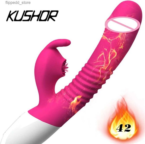 Andere Massageartikel Heizung Rabbit Vibrator für Frauen G-Punkt Klitorisstimulator Realistischer Vibrator Weiblicher Masturbator Dildo Sexspielzeug für Frauen Erwachsene Q231104