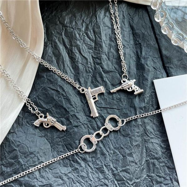 Colares pendentes Moda punk retro armas algemas colar colar vintage geométrico charms jóias brindes para mulheres meninas