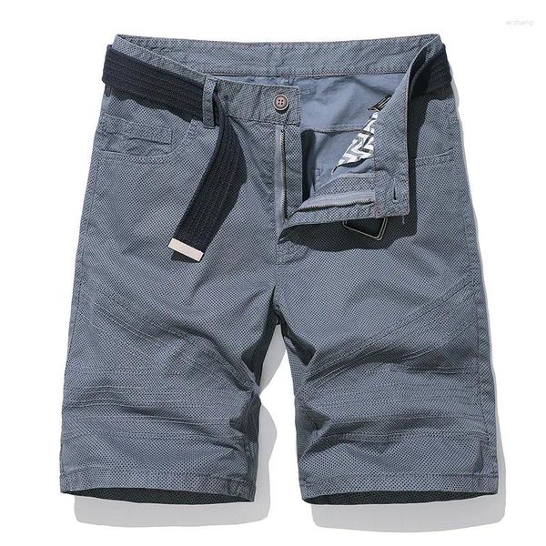 Shorts masculinos moda roupas masculinas casuais verão calças curtas na altura do joelho sem cinto tamanho 29-38