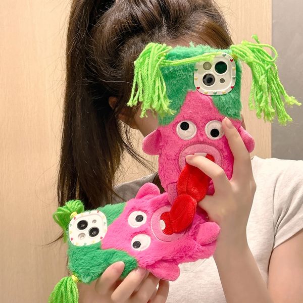 Handyhülle Fun Ugly Doll mit magnetischer Zunge, geeignet für iPhone 15 14 13 12 11 Pro Max Plus, stoßfeste, niedliche Hülle 231104