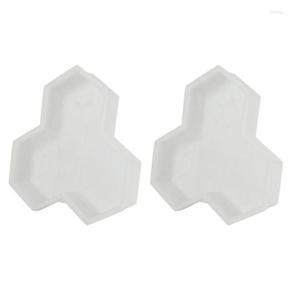 Decorações de jardim 2pcs Caminho molde de concreto manualmente plástico passo de pavimentação para pátios para pavimentos sq dhyns