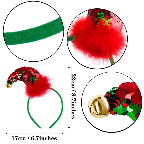 Decorações de Natal Novidade Headbands Assorted Ees Headband Gingerbread Man Headwear Traje de Rena Argola de Cabelo para Acessórios de Festa Am9Op