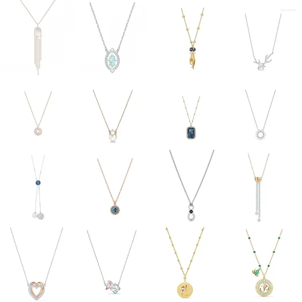 Ketten Atemberaubende Zirkon-Halsketten für Frauen, die hell strahlen. Schmuck, Perlenkette, Kristall-Anhänger