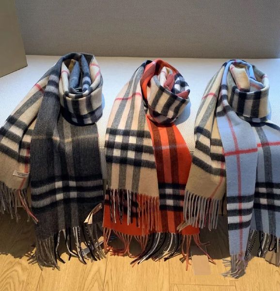 Дизайнерский кашемировый шарф Зима для женщин и мужчин, шелковый шарф, повязка на голову, модный бур, классические большие клетчатые шали с принтом
