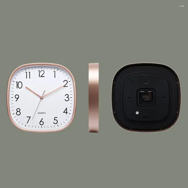 Relógios de parede Display Clock Alta Precisão Forma Quadrada Silenciosa Não-ticking Movimento de Quartzo Impressão Bateria Operada para Quarto