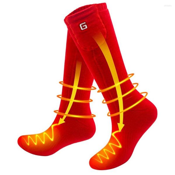 Sportsocken Ein Geschenk für den kalten Winter, elektrisch beheizt, wiederaufladbar, Gesundheit, schlafende Frau, Mädchen, Teenager, rot