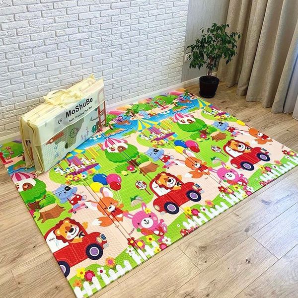 Spielmatten Foldabler Baby Spielmatten Floo Kinder Spielmatte Krabbelteppich Kinder Kleinkind Teppich Game Pad Schaumstoff Lernspielzeug 230403