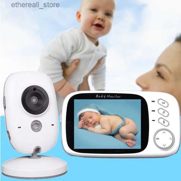 Baby monitor Video Baby Monitor 2.4G Wireless con LCD da 3,2 pollici Audio bidirezionale Talk Visione notturna Telecamera di sicurezza di sorveglianza Babysitter Q231104