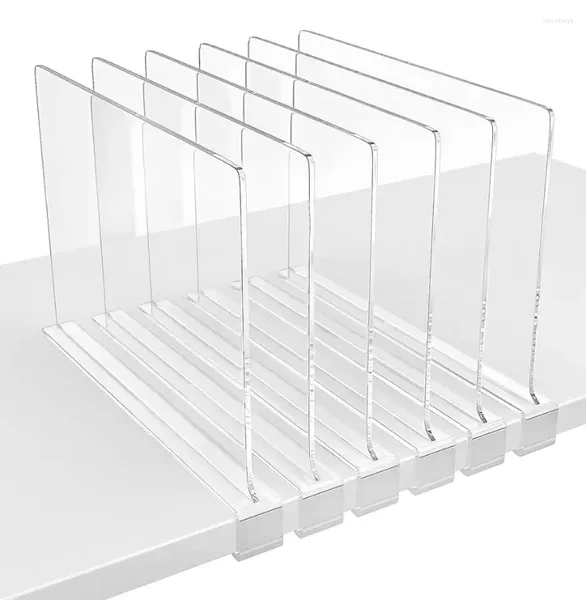 Haken, transparente Acryl-Regalteiler, Schrank-Holz-Organizer, multifunktionale Trennwand, Kleiderschrank, Bücherregal-Trennwand