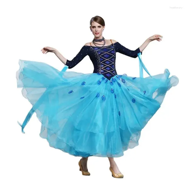 Stage Wear B-15152 Costumi da ballo Abiti da ballo standard Valzer Flamenco Costume Swing Dance