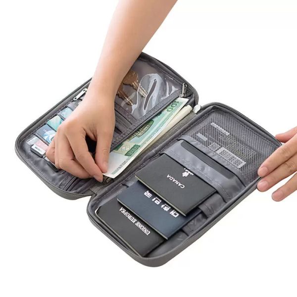 Acessórios para viagens em casa de vendas a quente Titular da família Creative Waterproof Document Case Organizer Travels Wallet Documents Bag