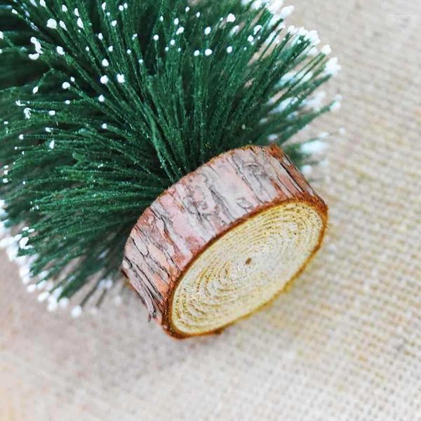 Decorazioni natalizie 1Pc Mini albero di sisal di seta ornamenti di cedro verde di Natale per la casa compleanno matrimonio fai da te inverno decorazione della tavola del partito